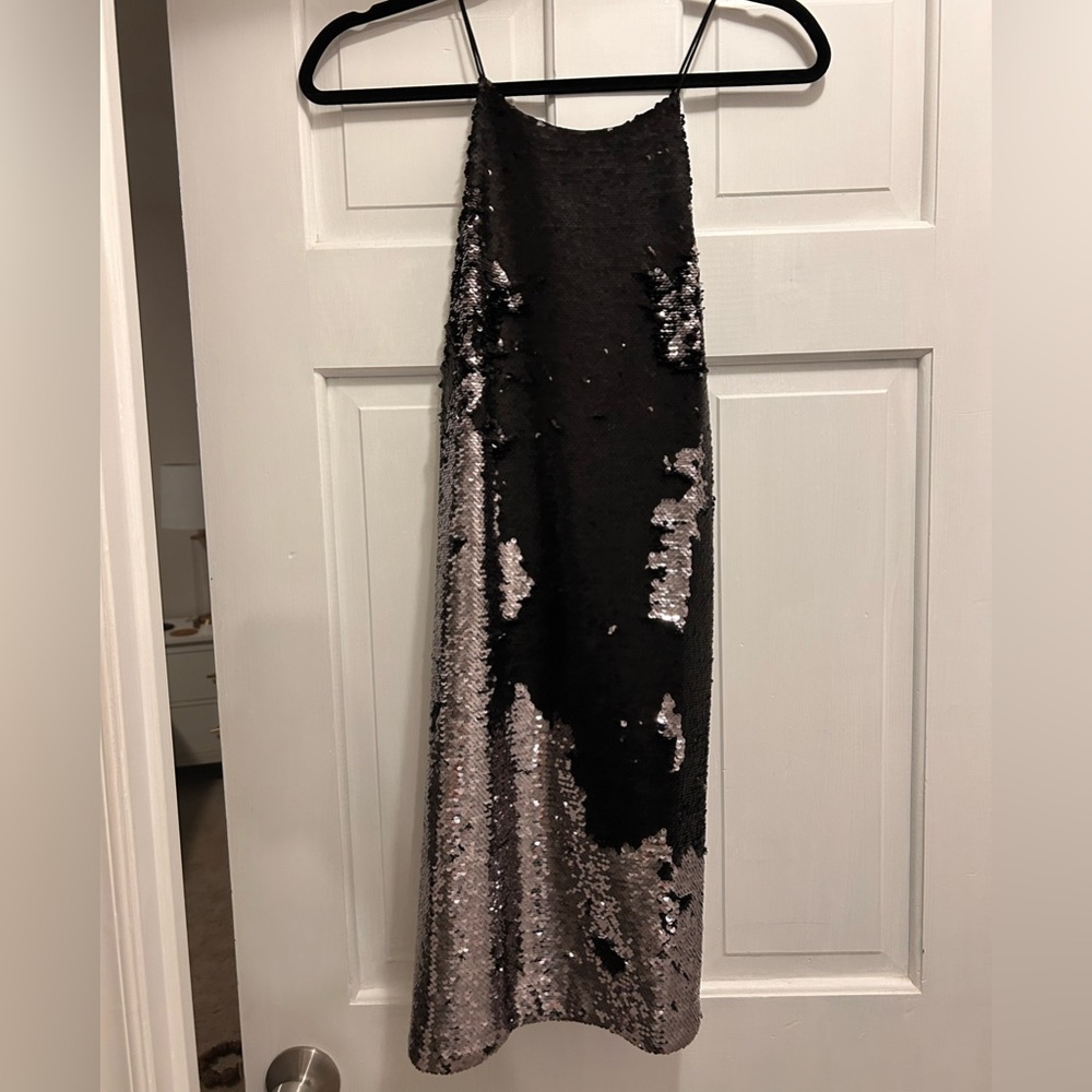 Encote Open Back Sequin Mini Dress